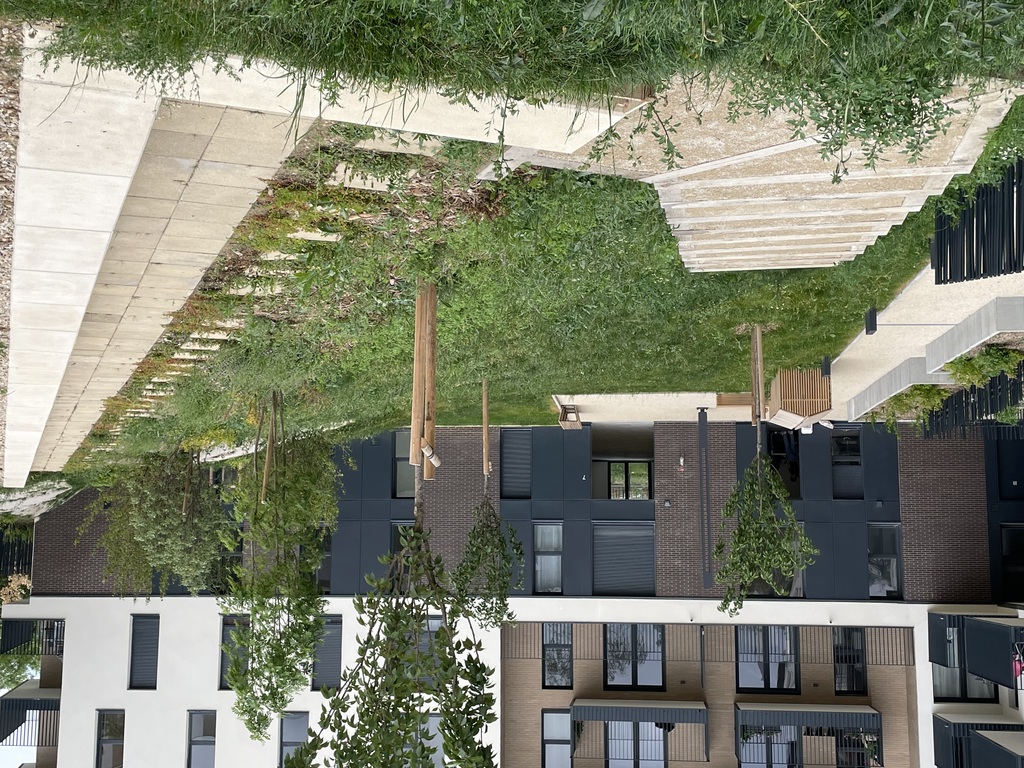 Atelier Alice Tricon / Jardins / Paysages - O’MATHURINS<br> 2 opérations immobilières - Colline des Mathurins, Bagneux (92) - OMathurins-D1 gradines-Atelier Alice Tricon